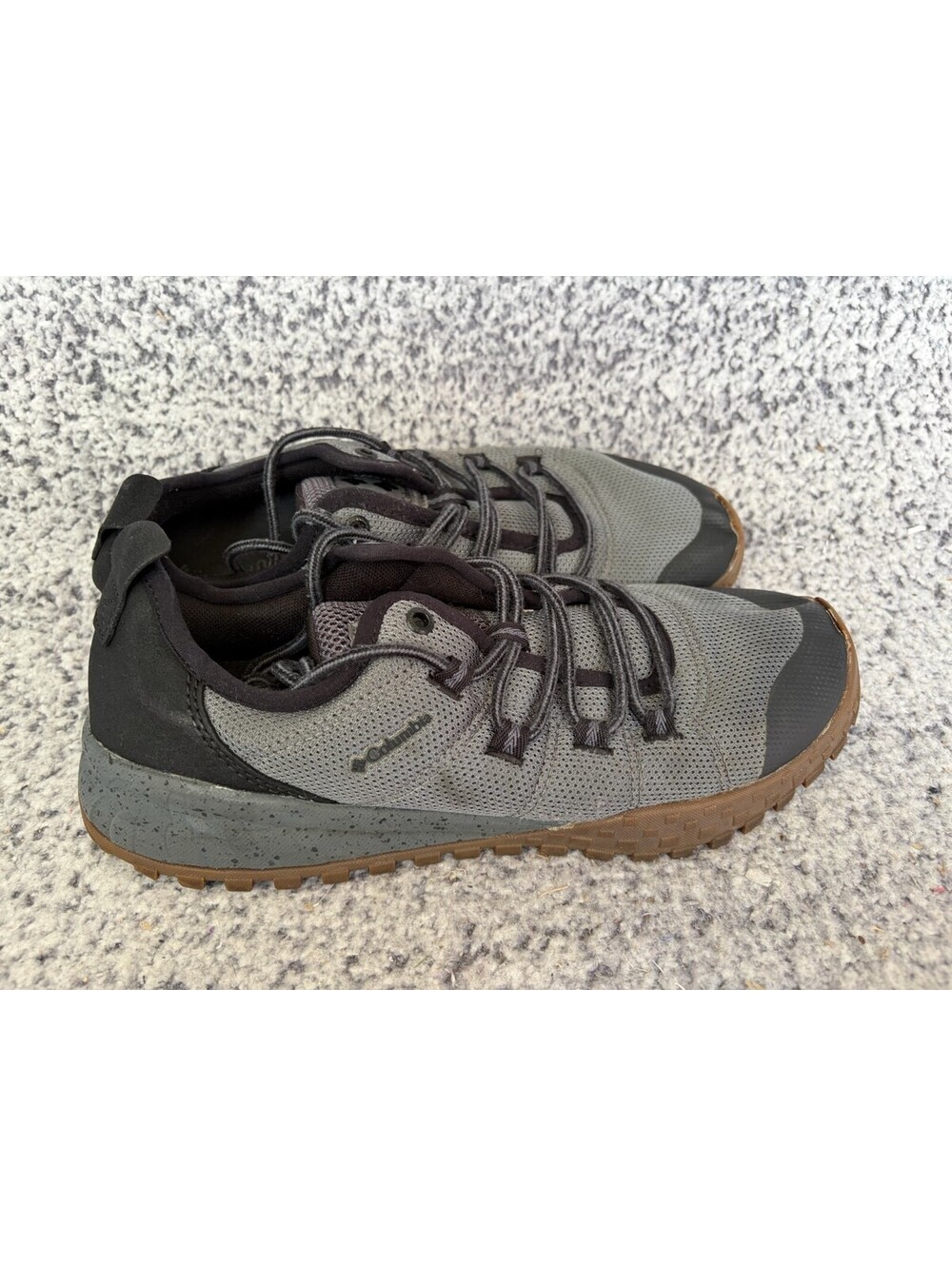 Columbia Mens 10 Gray Trail Hiking Shoes BM5972-054 Lace Up Outdoor Sneakers
